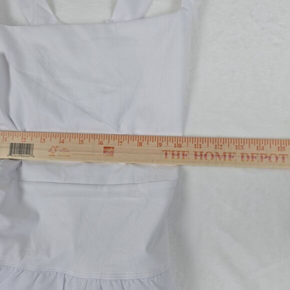 Laslulu Romper Women Large White Square Neck Cross Back Strap Sleeveless - Picture 6 of 8